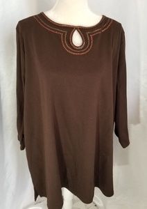 💥3 for $15💥 Brown Sequined Tunic